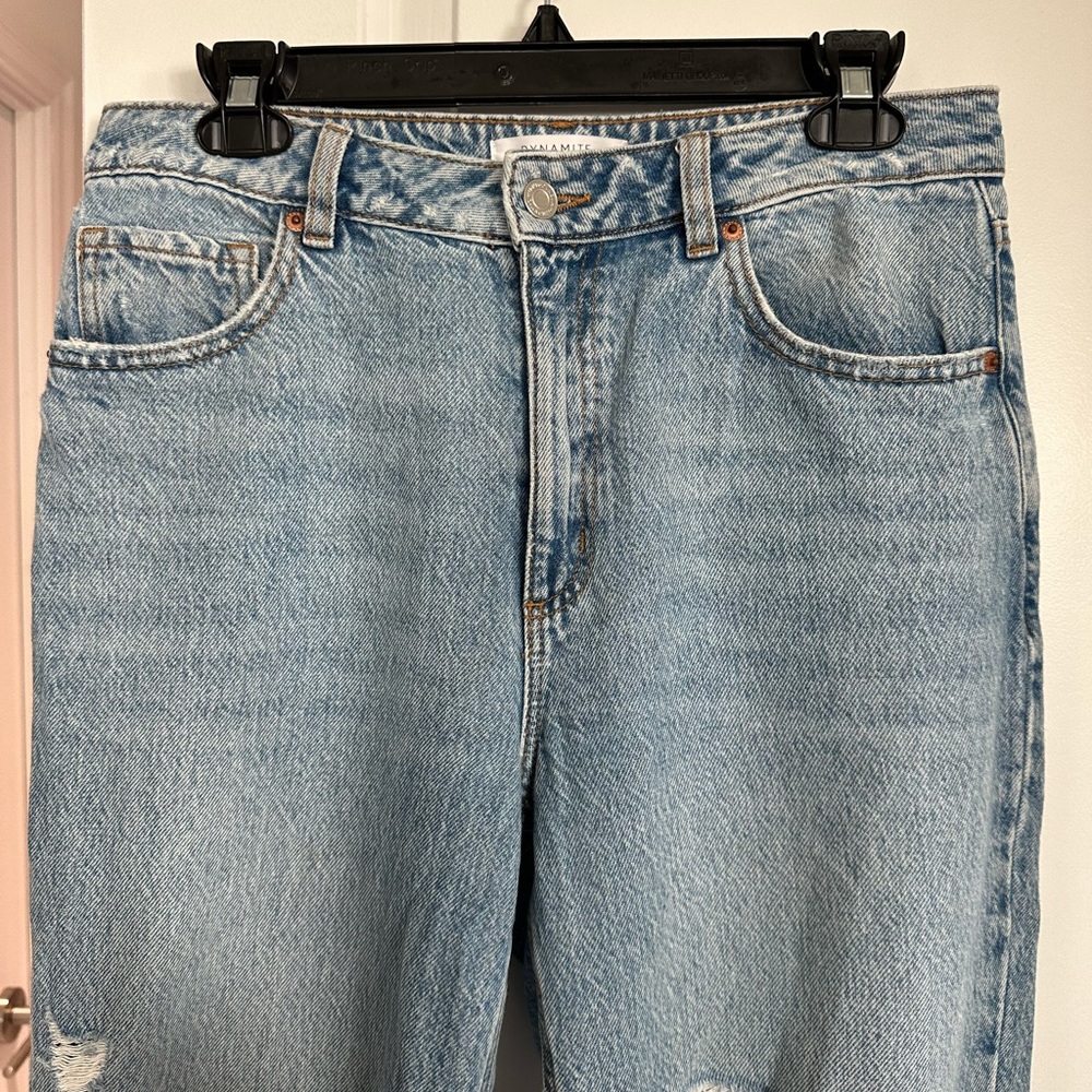 Dynamite Light Blue Straight Leg Jeans - Picture 3 of 4